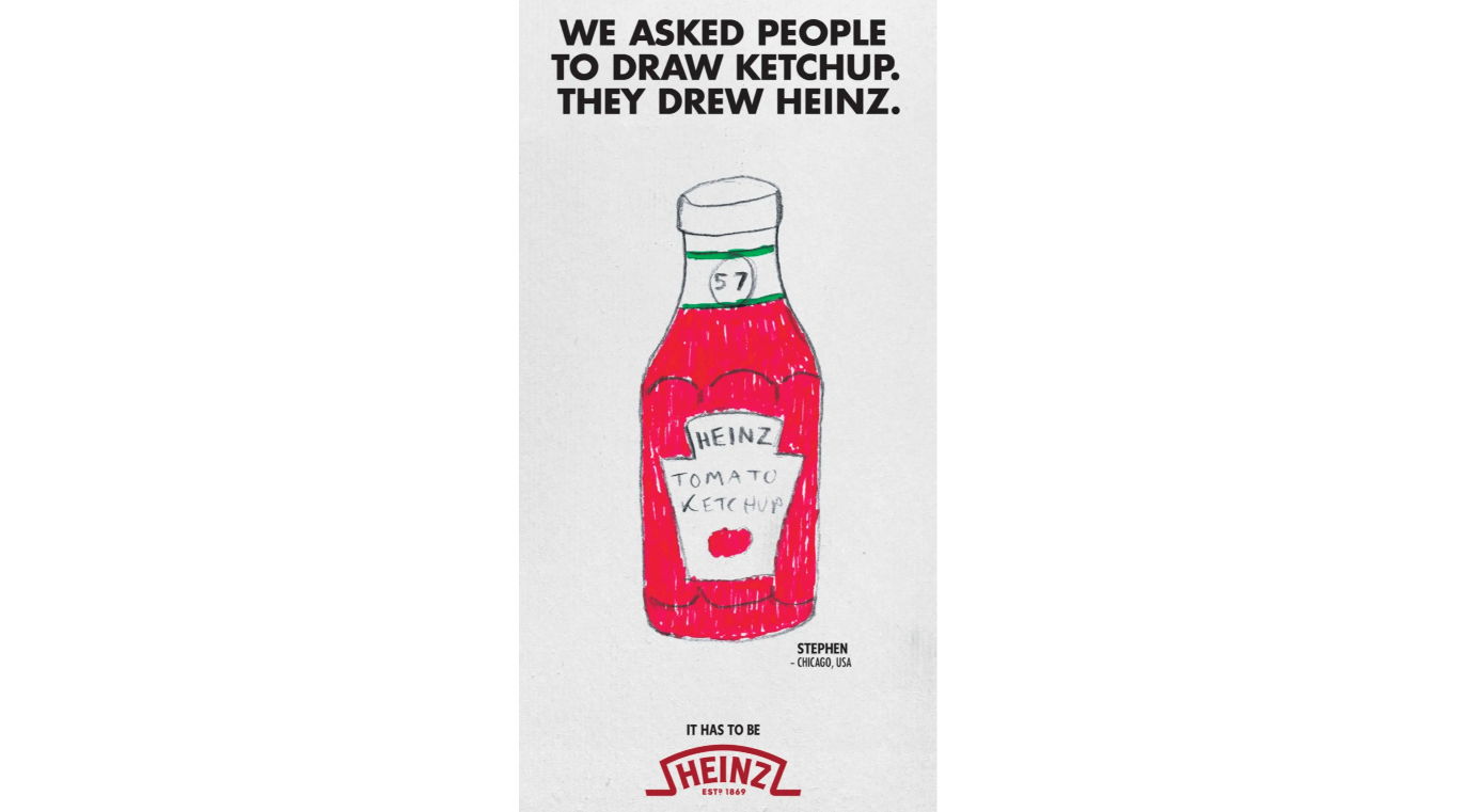Sketch of Heinz ketchup. 