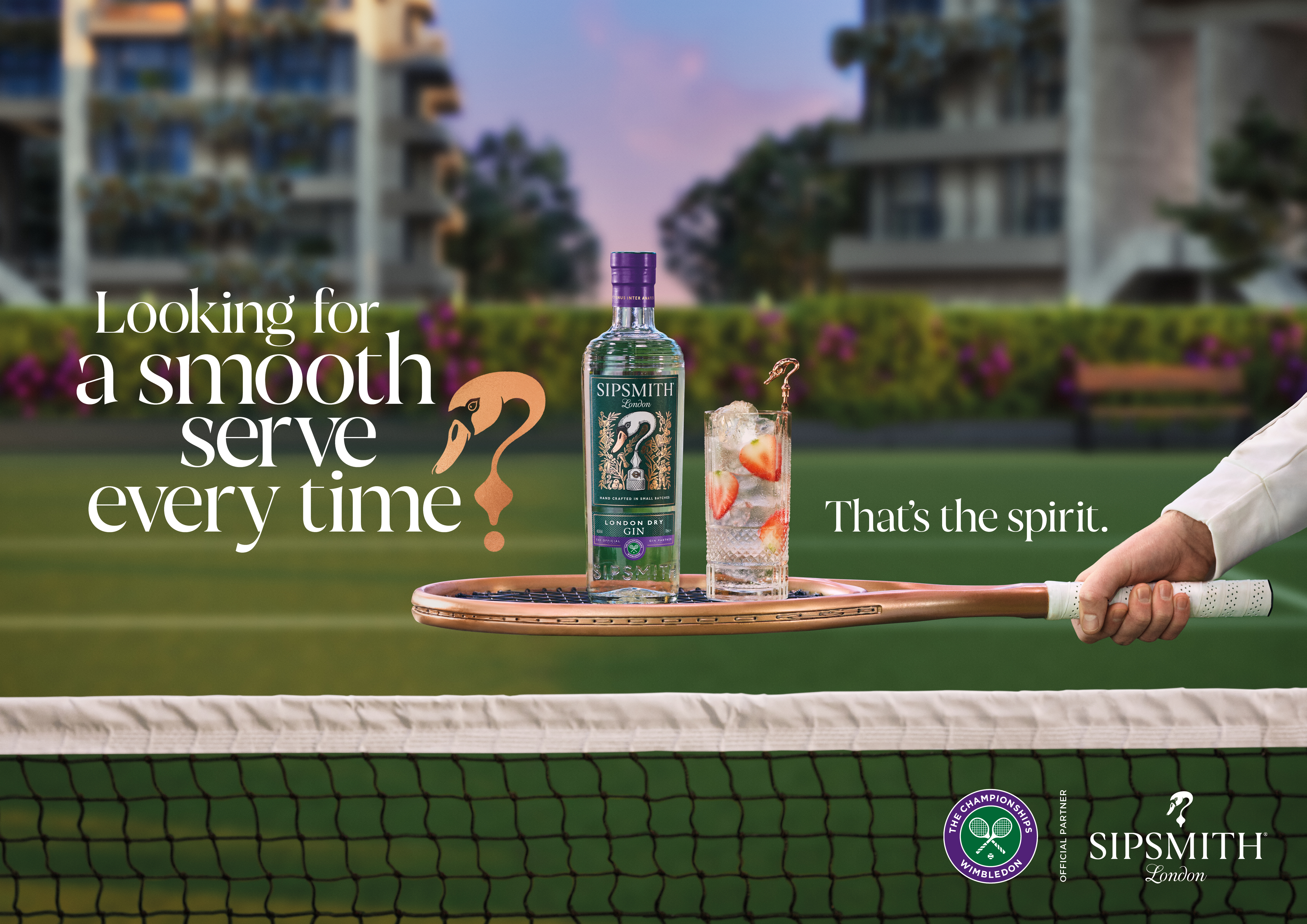 Sipsmith ad campaign “Wimbledon Campaign Serve”  