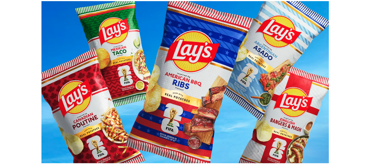 Exclusive World Cup packaging from Lay’s. 