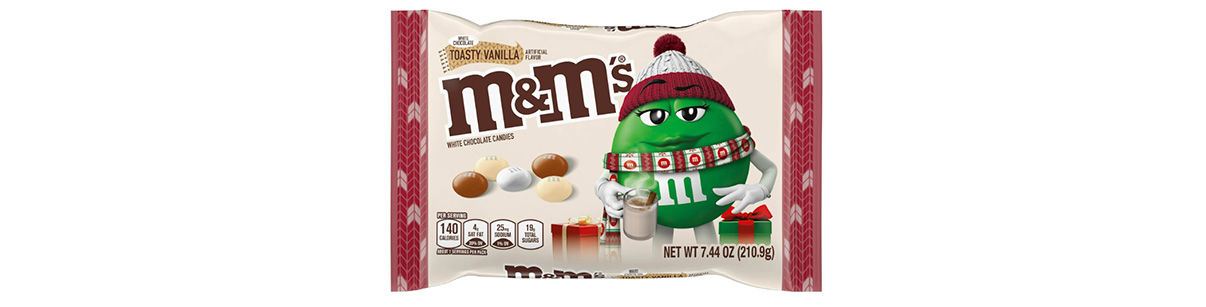 Holiday innovation M&Ms toasty vanilla