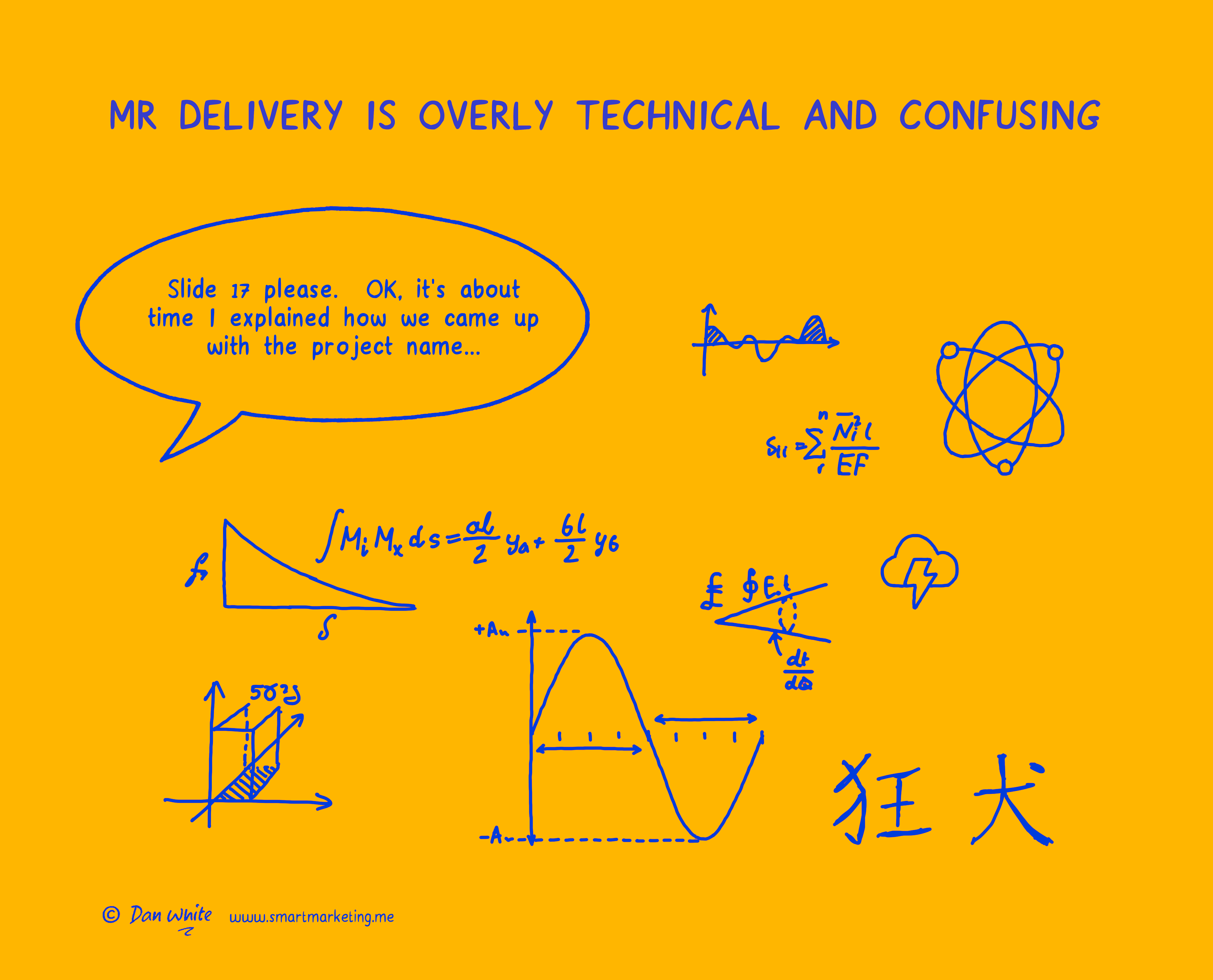 Dan White-Delivery overly technical