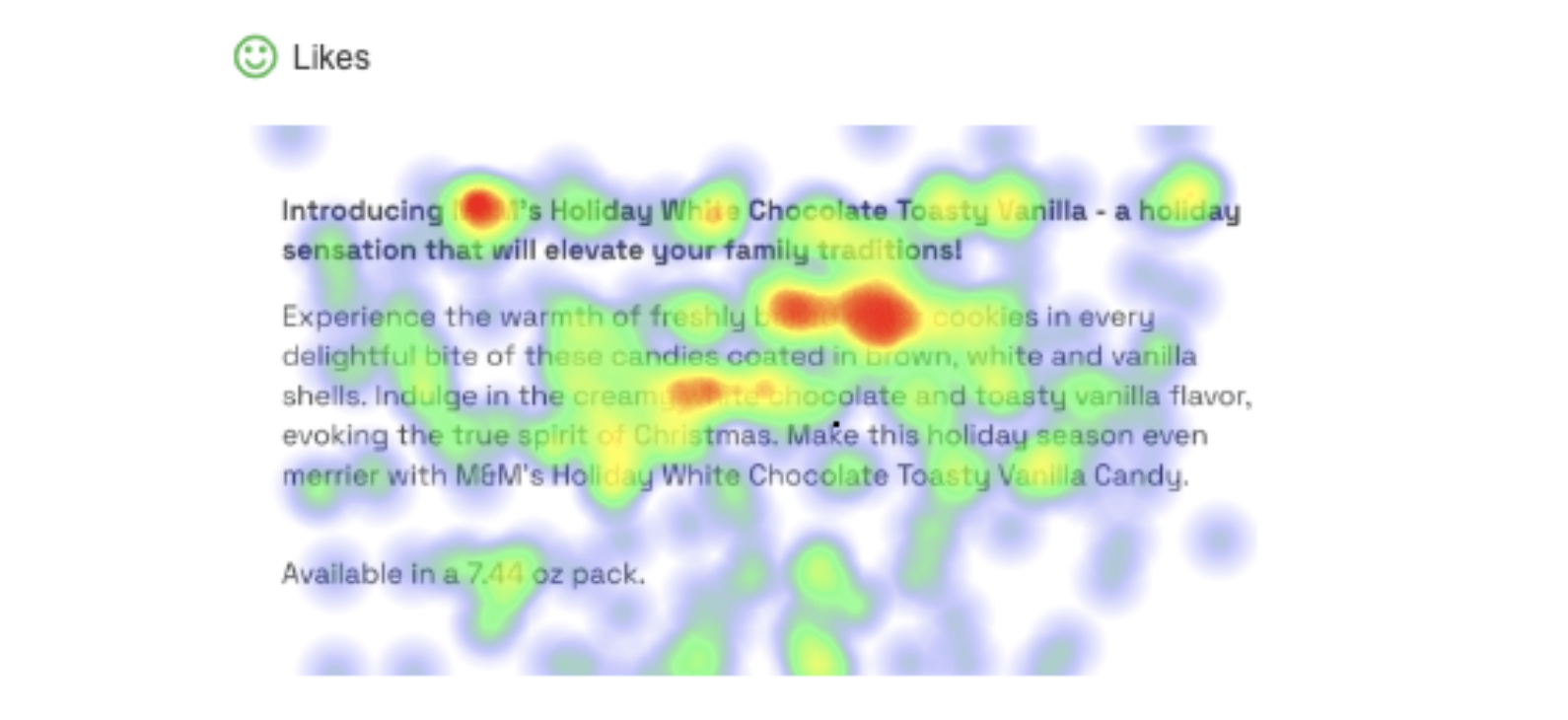 Holiday M&Ms heatmap