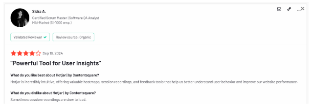 Hotjar review consumer insights