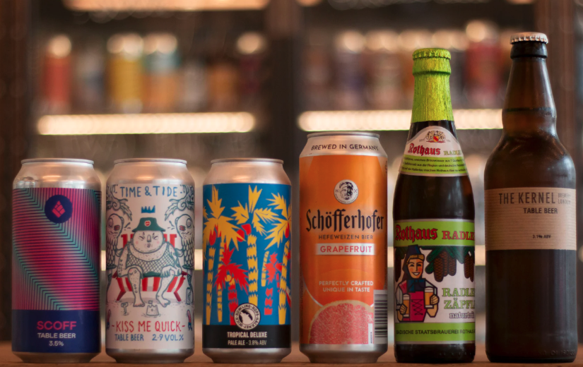 selection of low-alcohol craft beverages