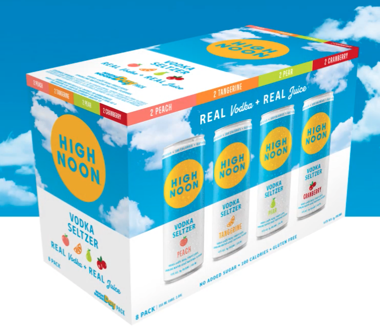 High Noon line of vodka plus juice drinks in 8 pack