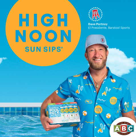 Barstool sports founder holding High Noon case 