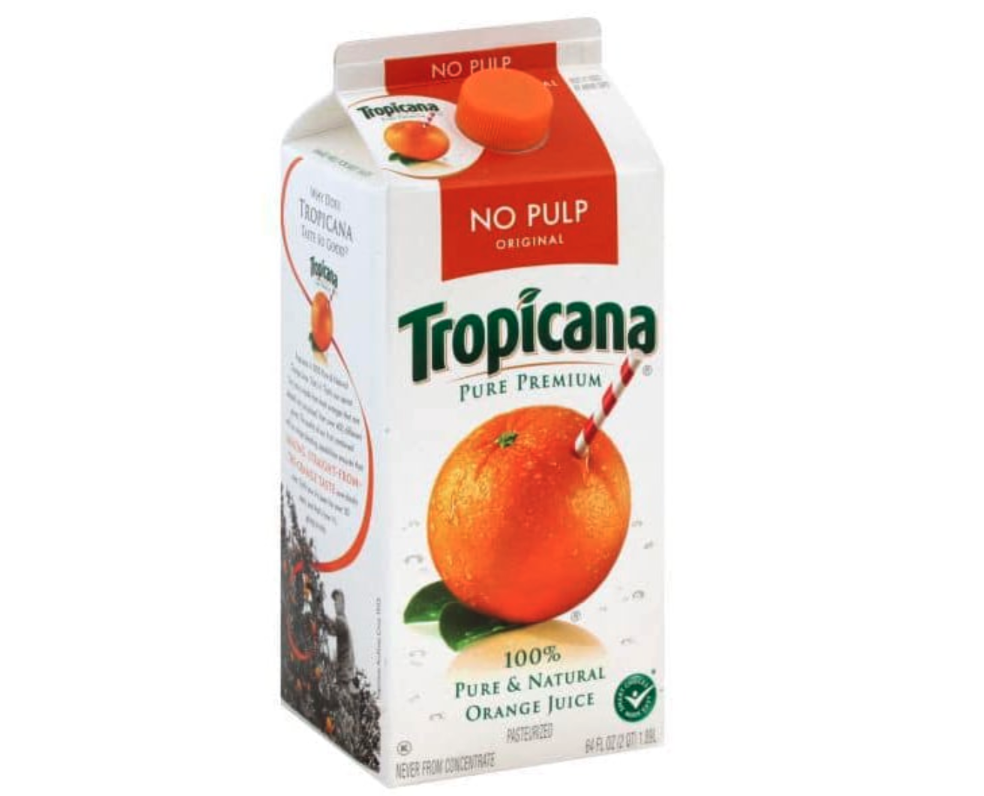 Tropicana’s old packaging with an orange and vintage feel