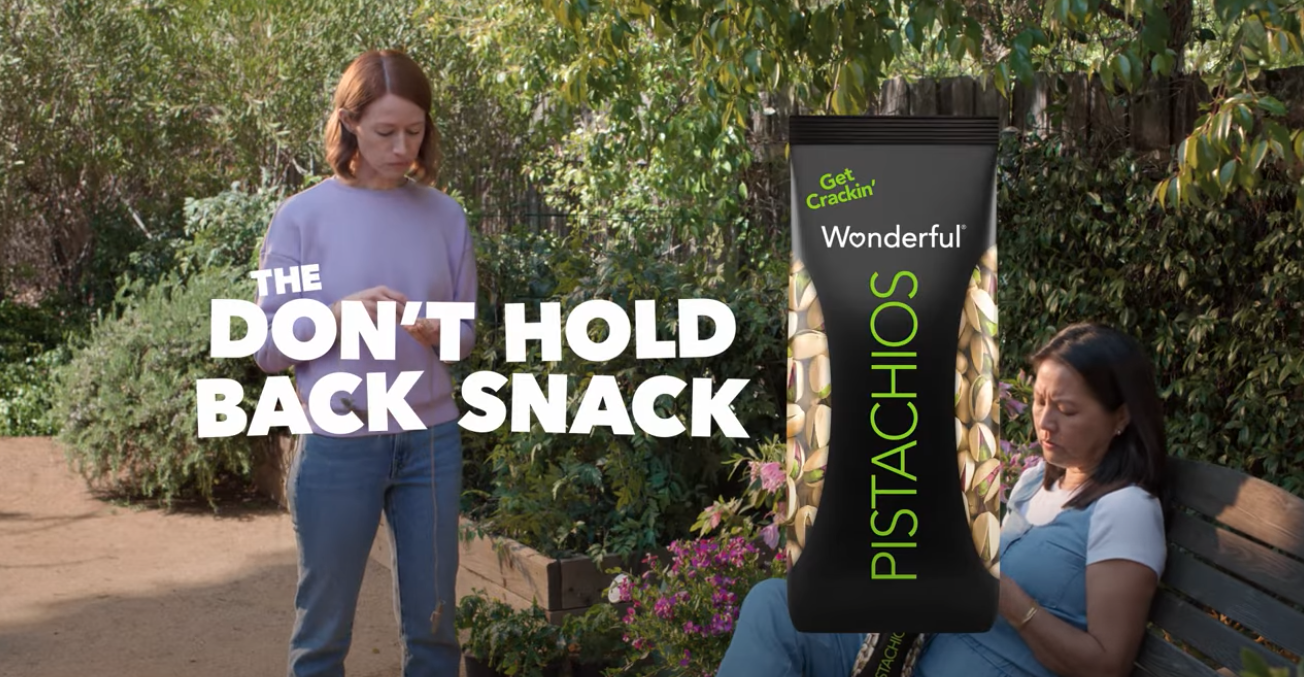 Wonderful Pistachios “The Don’t Hold Back Snack” campaign image from Lilliputians ad