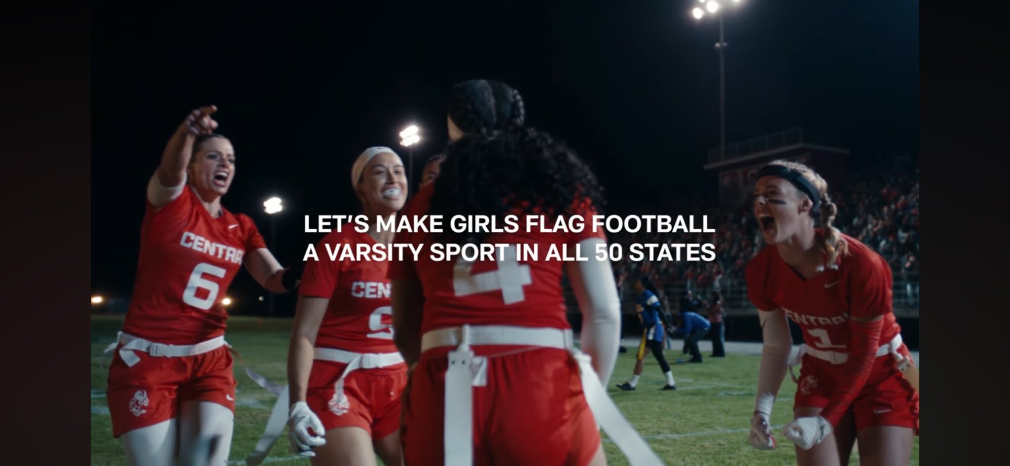 NFL Flag 50 message shot